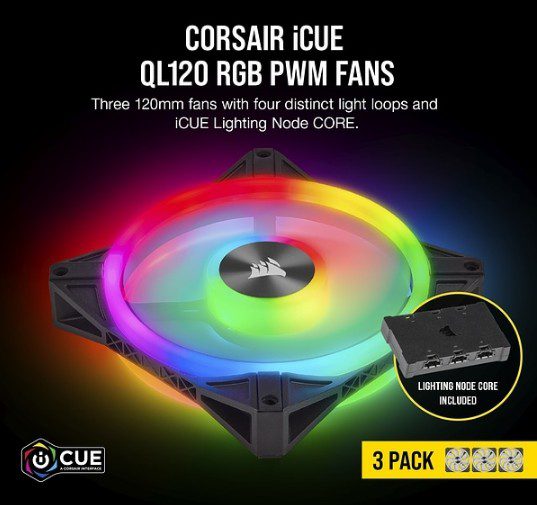 corsair QL 120 RGB Black fan kit