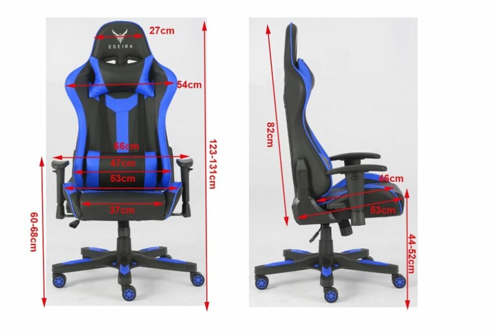 Egeira Gaming Chair Black & Dark Blue E-344T