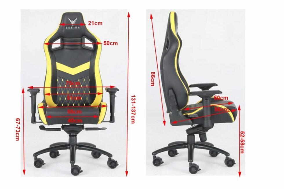 Egeira Gaming Chair Black & Yellow E-412-3