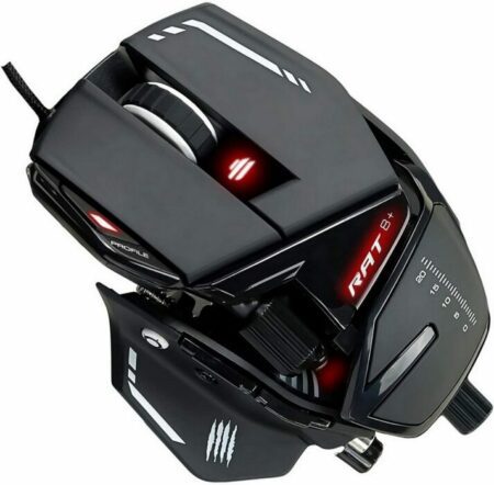 Mad Catz R.A.T. 8+Fully Adjustable Gaming Mouse Black -MR05DCINBL000-0