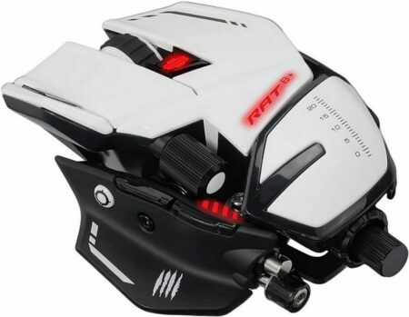 Mad Catz R.A.T. 8+Fully Adjustable Gaming Mouse White -MR05DCINWH000-0