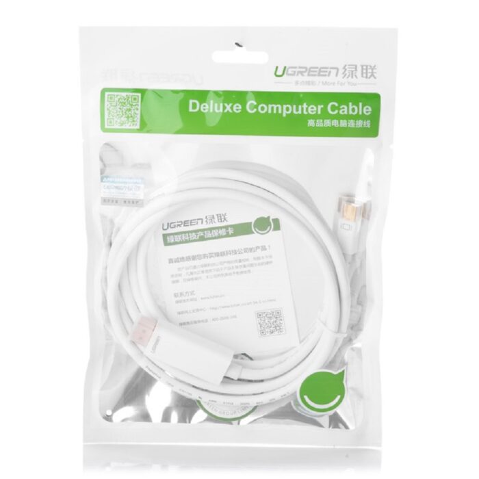 UGREEN Male to HDMI Cable 3m Mini Display Port (White)
