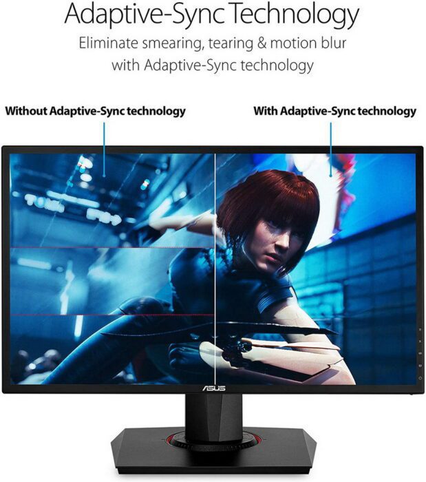 ASUS ASUS VG248QG Gaming Monitor - 24?, Full HD, 0.5ms*, overclockable 165Hz (above 144Hz),G-SYNC Compatible, Adaptive-Sync
