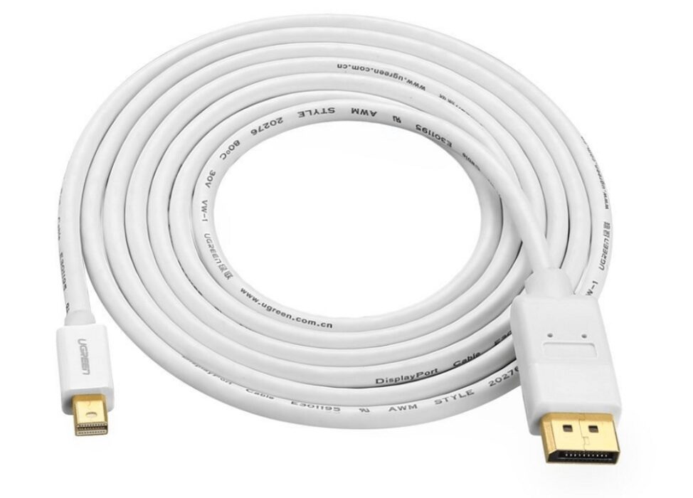 UGREEN Mini Display Port to Display Port Cable 1.5m (White)