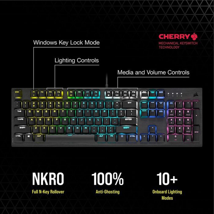 Corsair KB K60 RGB PRO Low Profile Mechanical Gaming Keyboard