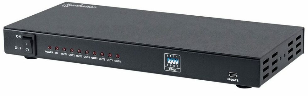 Manattan Splitter, HDMI 1.4, 1 x 8 with EDID, Black-207560
