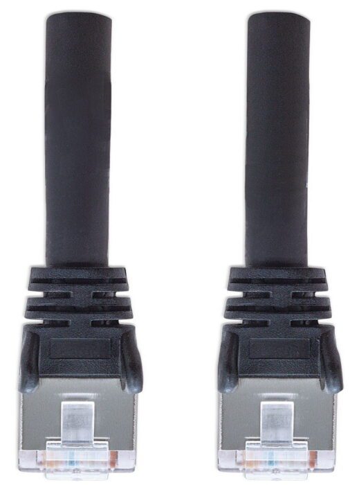 Manhattan Cable, Cat7 with Cat6a plug, CU, S/FTP, LSOH, RJ45, 2.0 m, Black, Bag-740814