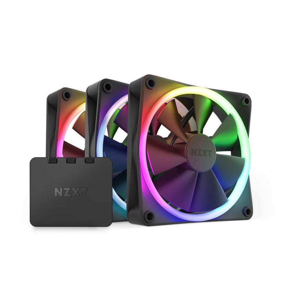NZXT F120RGB - 120mm RGB Fans -Triple (Black)