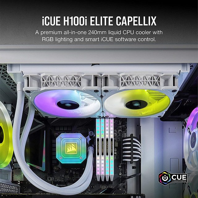Corsair CPU Cooler iCUE H100i ELITE White