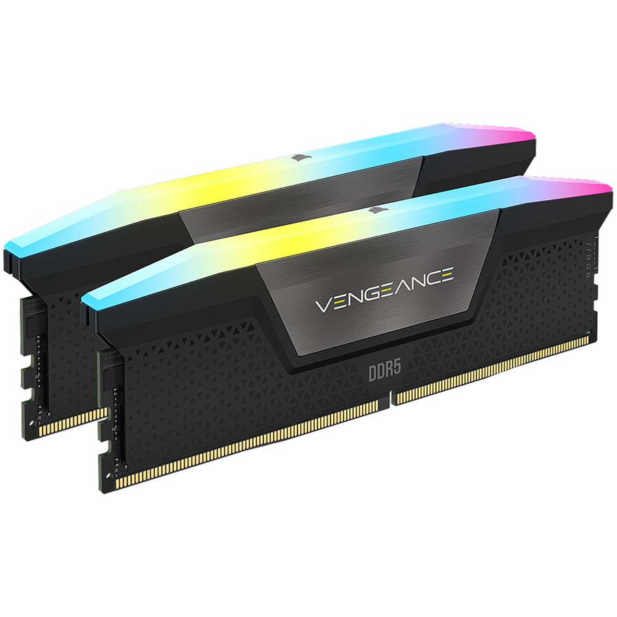 CORSAIR VENGEANCE RGB 32GB (2x16GB) DDR5 DRAM 5200MHz C40-Black