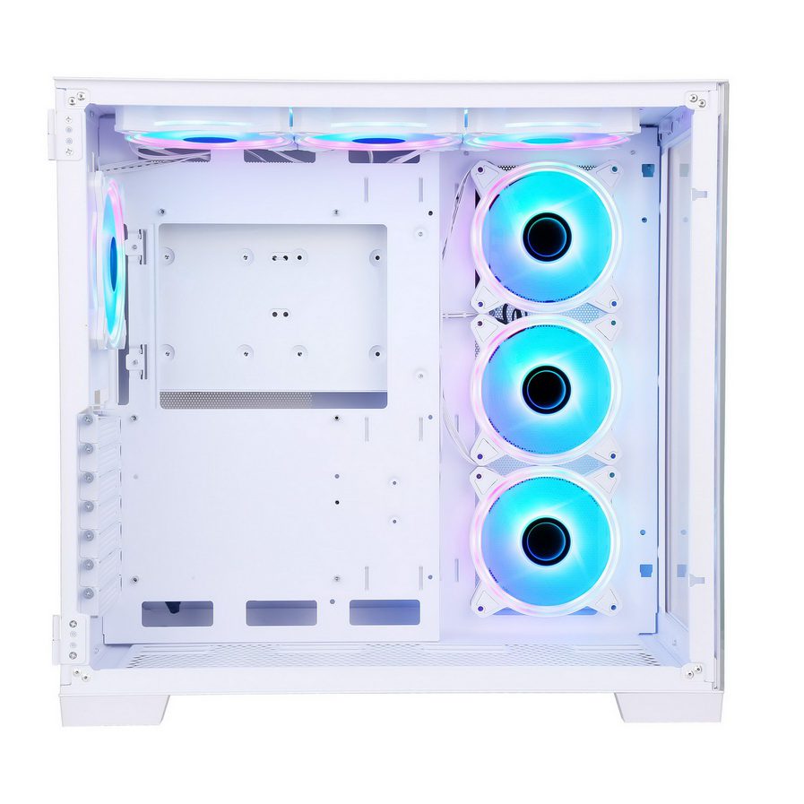 Egeira Gaming Case Supreme White With Tempered Glass Front/Side Panel صندوق كمبيوتر العاب