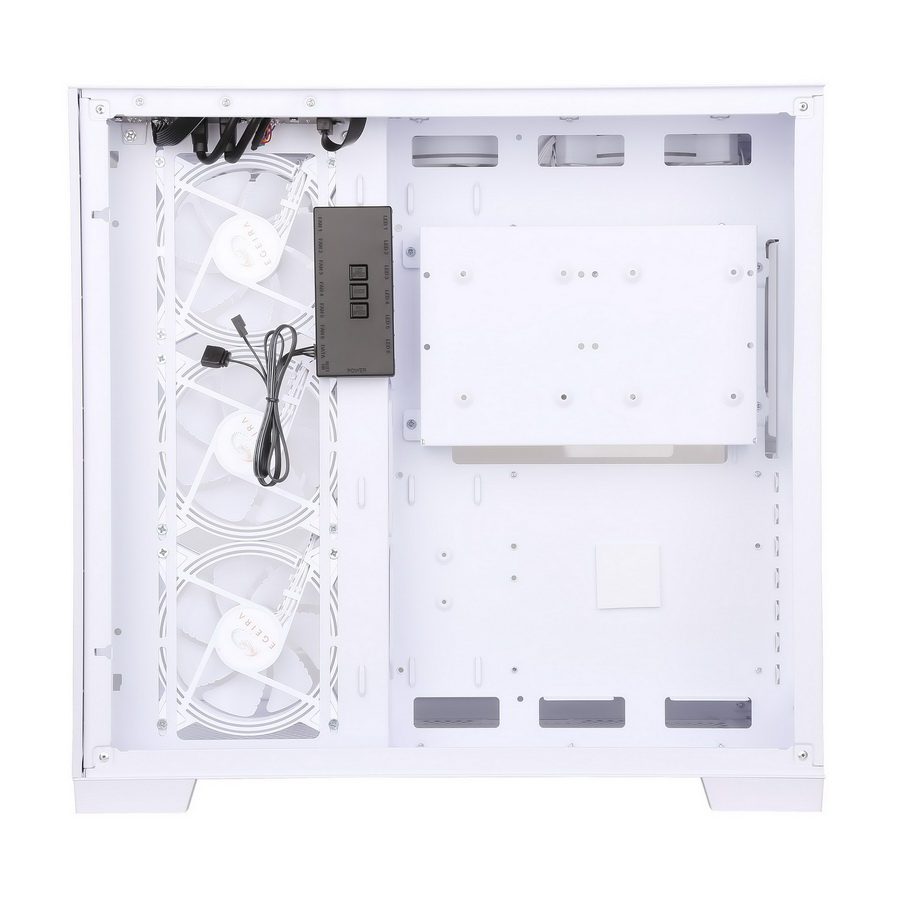 Egeira Gaming Case Supreme White With Tempered Glass Front/Side Panel صندوق كمبيوتر العاب