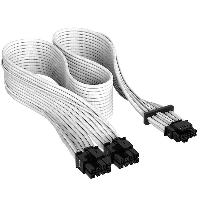 Corsair Cable Sleeved 12+4 PCIe Gen5 White