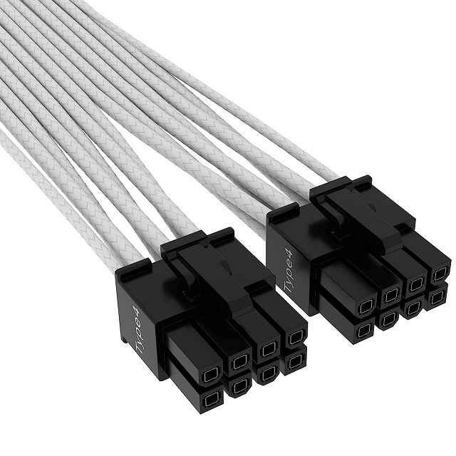 Corsair Cable Sleeved 12+4 PCIe Gen5 White