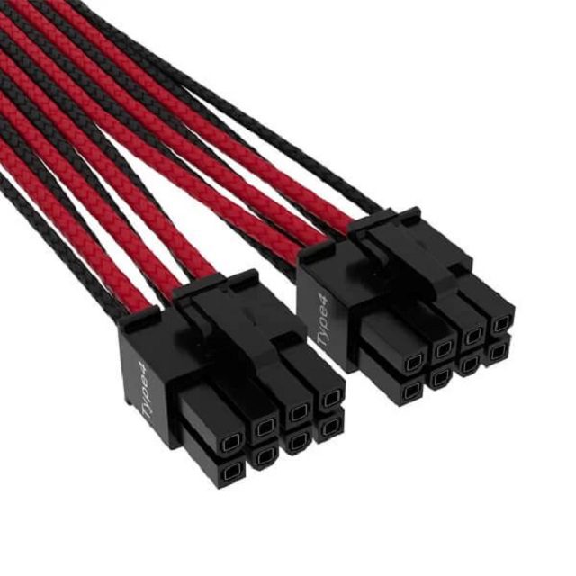 Corsair Cable Sleeved 12+4 PCIe Gen5 RED