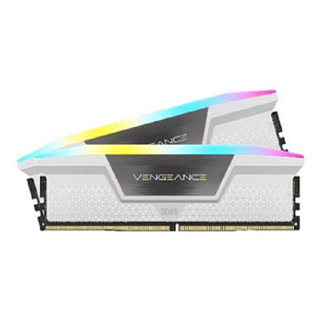 CORSAIR VENGEANCE RGB DDR5 DRAM 32GB (2x16GB) 6400MHz White ذاكرة
