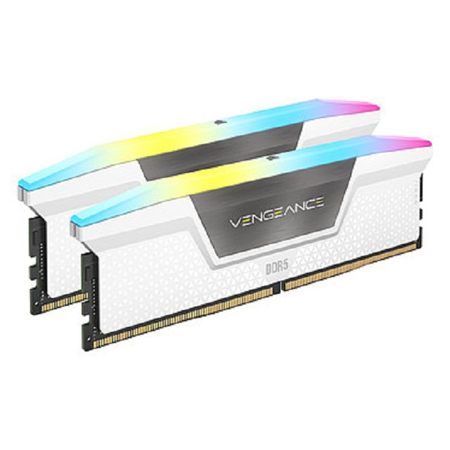 CORSAIR VENGEANCE RGB DDR5 DRAM 32GB (2x16GB) 6400MHz White ذاكرة
